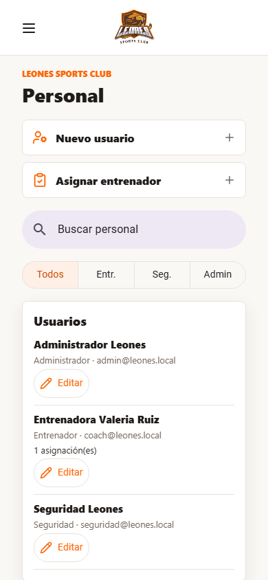 Admin Personal