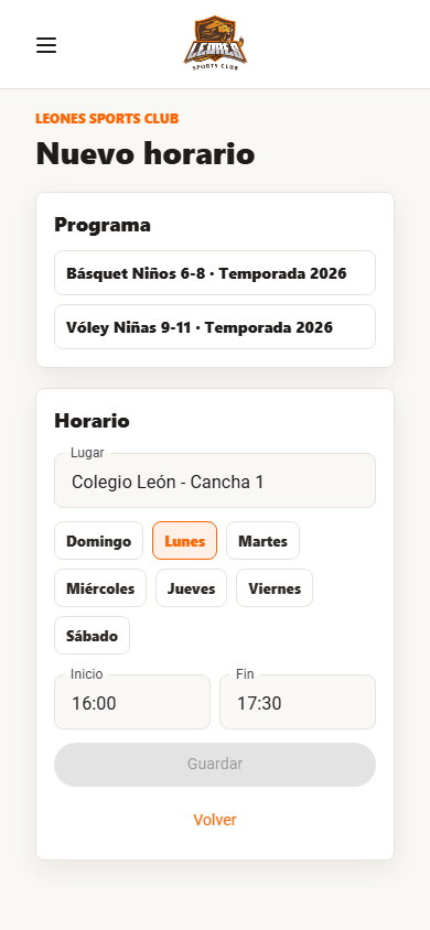 Admin Programas Horario